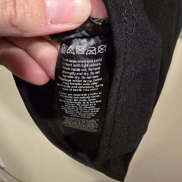 Women's Miss Selfridge Black Beaded Long Sleeve Bodycon Party Dress | Size 2 - Picture 11 of 11